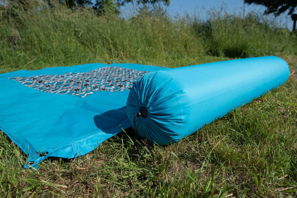[9961697] Rouleau de coussins connectables Zip XL Lounger turquoise FE bleu clair Bent