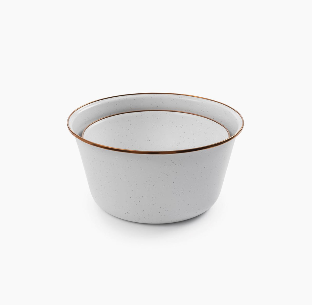 [CKW-397] Rührschüssel Email 2er-Set, eggshell, Barebones