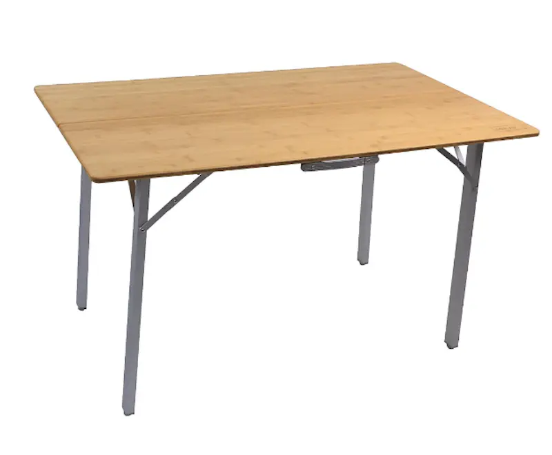 [697079] Table de camping Bambou valise 120 x 72 cm