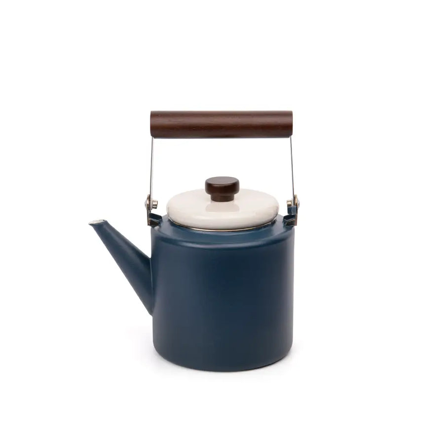 Bouilloire en émaille bicolore, indigo blue, Barebones